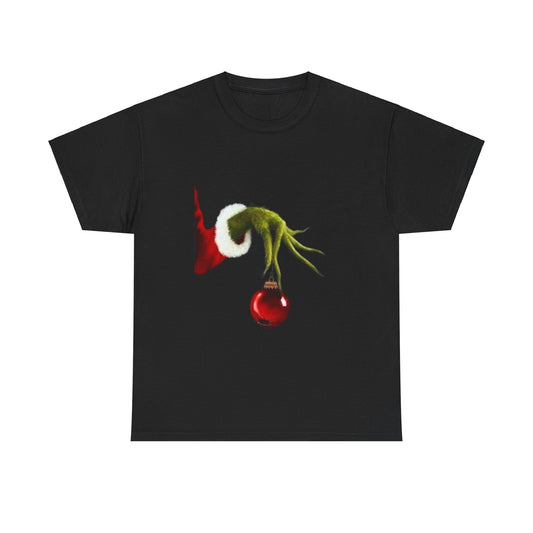 Grinch-Inspired Mens Christmas T-Shirt - Holiday Spirit Cotton Shirt