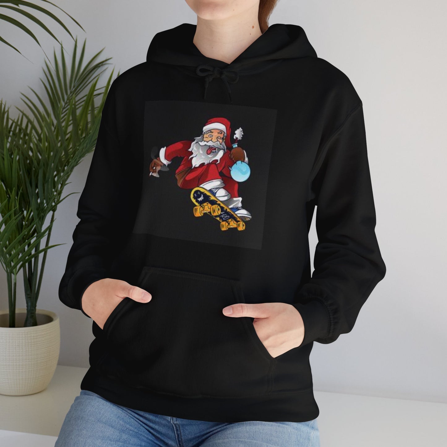 Christmas Santa Skating Hoodie - Festive Fun with a Cool Twist! 🎅⛸️ #HolidayHoodie #ChristmasStyle