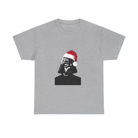 Darth Vader Christmas Tee - Mens Heavy Cotton Tee for Holidays